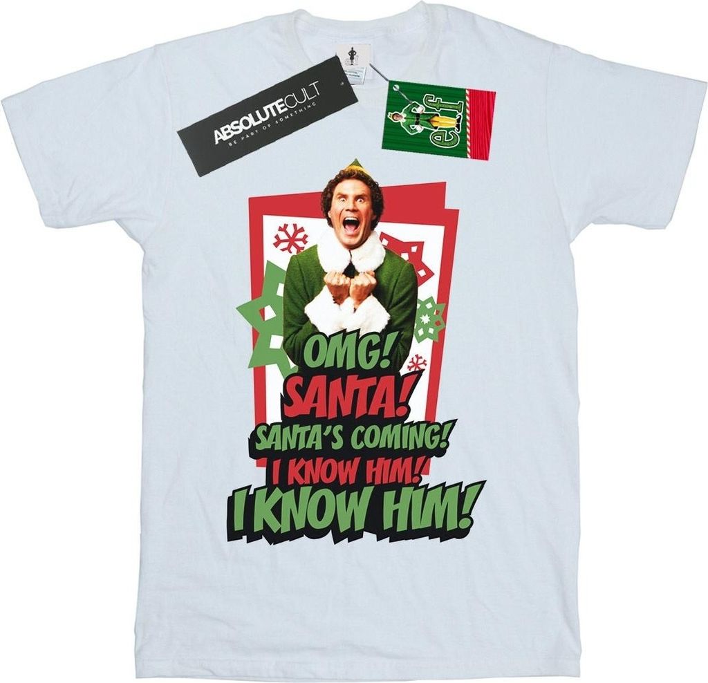 Elf - "OMG Santa" T-Shirt für Damen BI21591 (M) (Weiß)