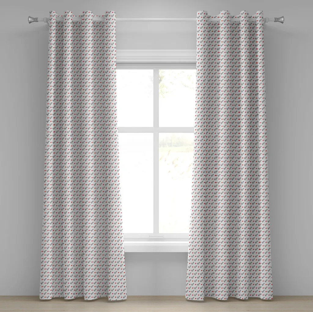 Tende ABAKUHAUS Chic Nero Rosso | Arredo San Valentino Elegante