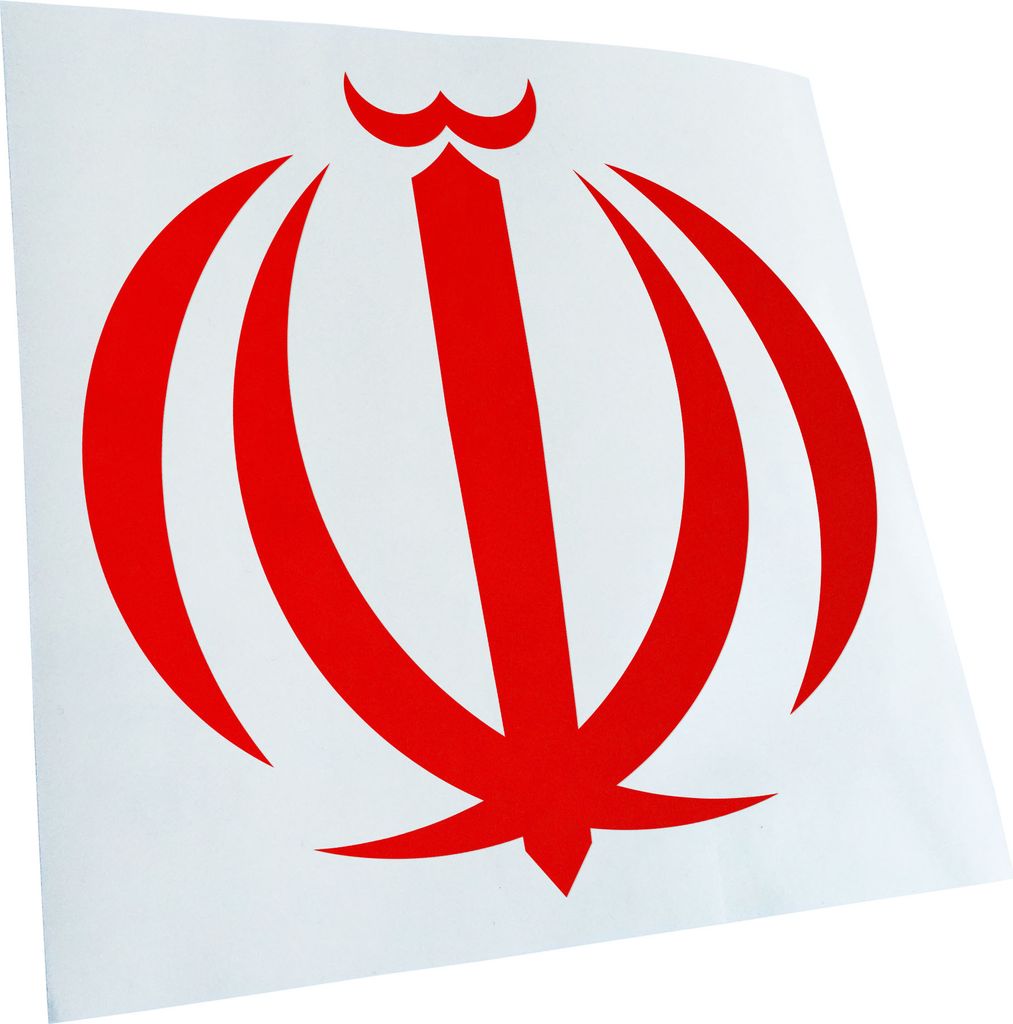 Kiwistar - Autoaufkleber - Hoheitszeichen des Iran Heckscheibe - Aufkleber für Auto Kfz Fahrrad, LKW, Truck Mofa