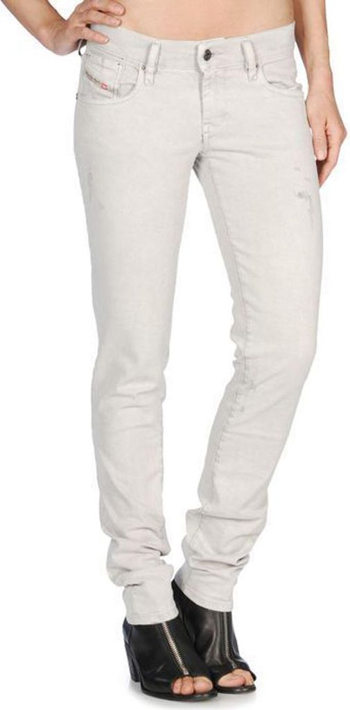 Diesel Getlegg 0809S Damen Jeans Hose Slim Skinny Hellgrau