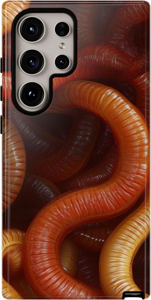 Nahaufnahme Regenwürmer-Muster – Hülle Kompatibel mit Samsung Galaxy S24 Ultra