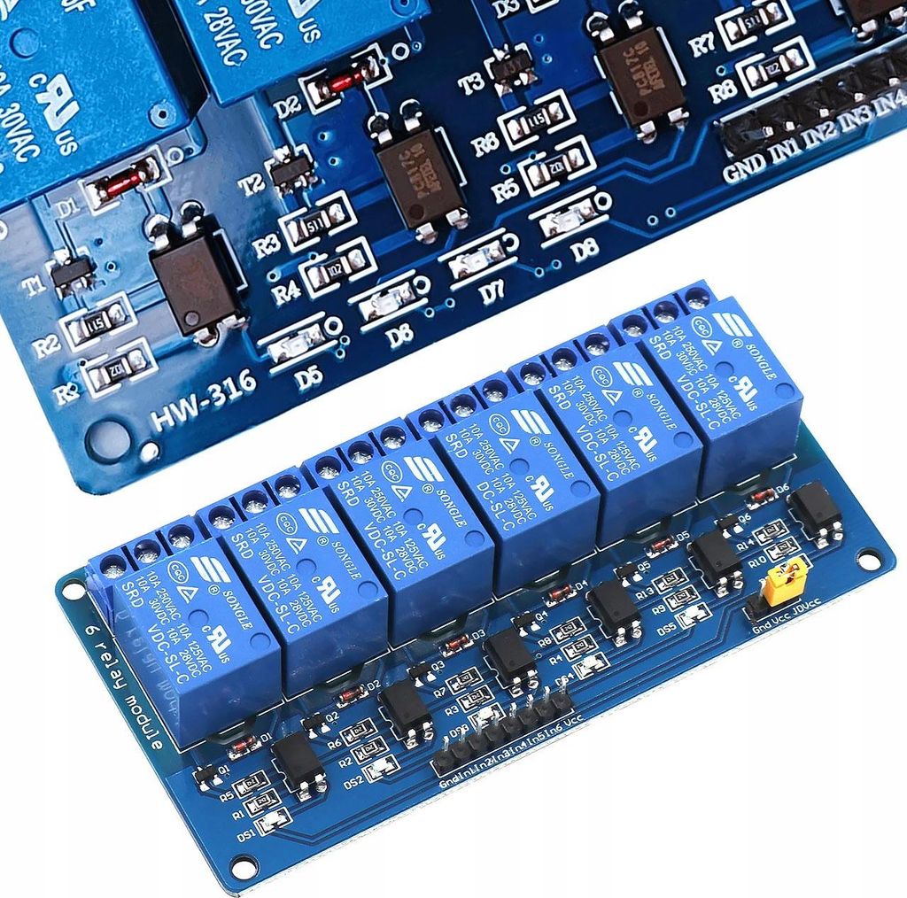 Rosfix 6-Kanal 5V Arduino Relaismodul
