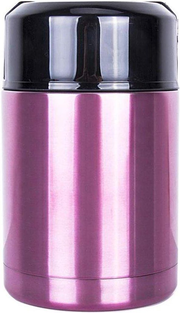 Thermosfles 1000 ml aus Edelstahl in Rosa mit Vakuum-Isolierung