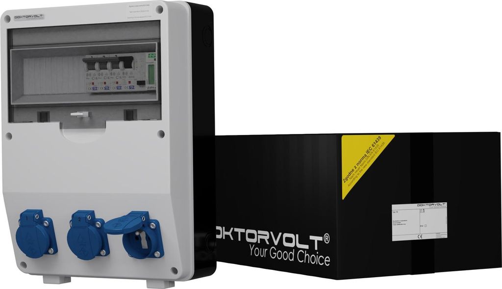 Stromverteiler TD-S/FI 3x230V franz System Stromzähler MID Doktorvolt 9894