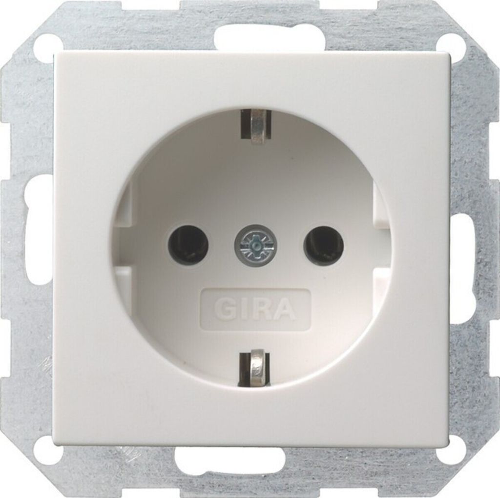 GIRA 018827, CEE 7/3, CEE 7/4, Weiß, 250 V, 16 A