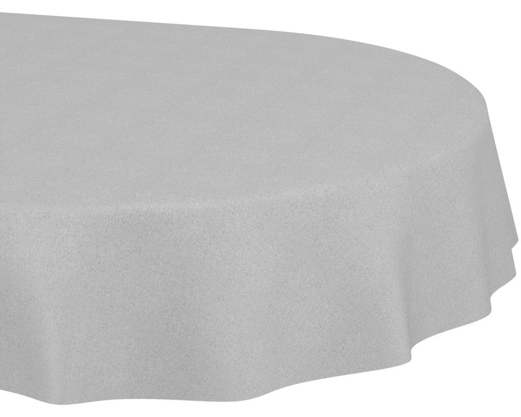 Tischdecke 140x220cm Oval Hellgrau DanceDirty abwaschbar Produktbild 