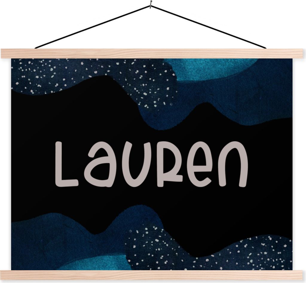 MuchoWow Textilposter Lauren - Pastell - Mädchen 60x45 cm mit holzfarbenen Rahmen - Bild