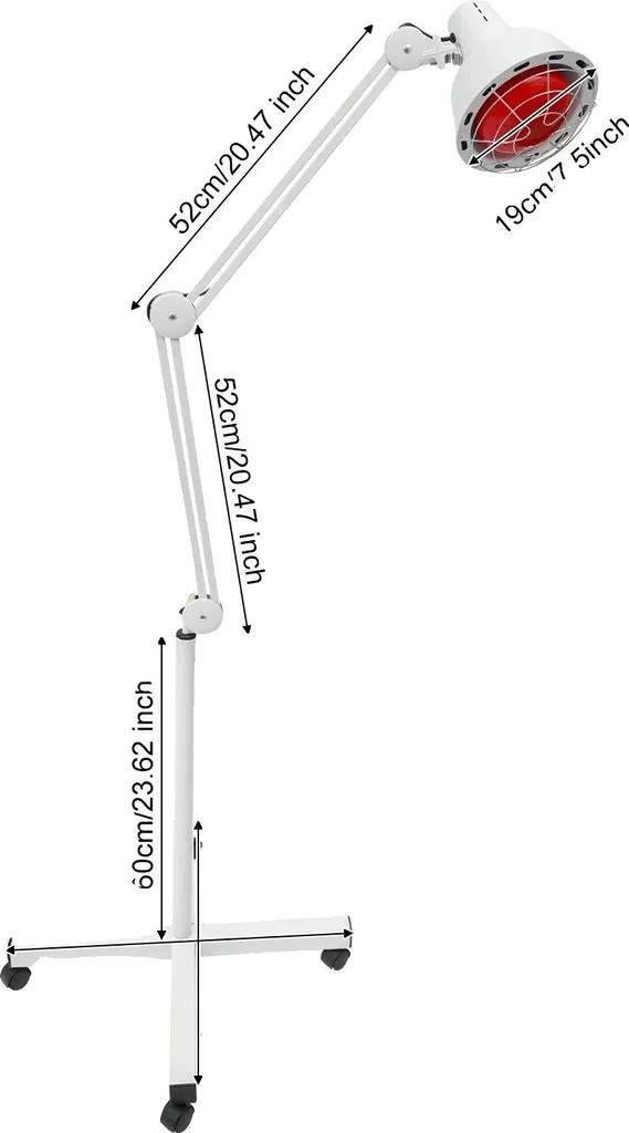 Lumière Chauffante Infrarouge 275W Tête 360° - Soulage Douleurs