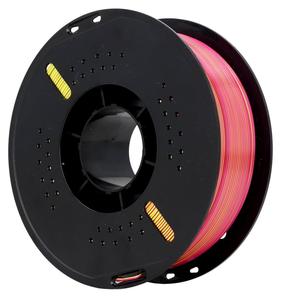 PLA-Filament, 1,75 mm, 1 kg, 3 Farben, Rot, Gelb, Blau, Seide, glatt für FDM-3D-Drucker