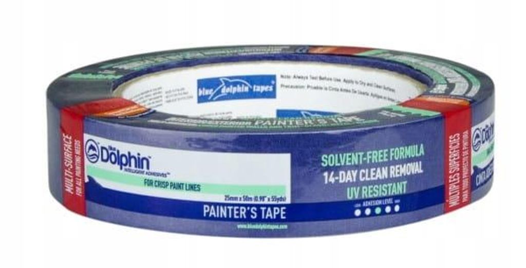 TAŚMA PAPIEROWA MALARSKA NIEBIESKA 30mm x 50m BLUE DOLPHIN Zdjęcie produktu 