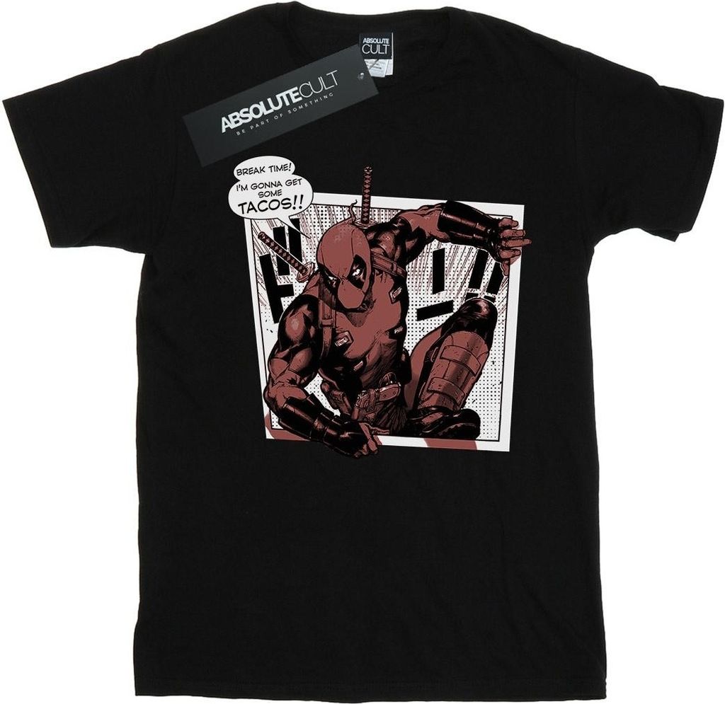 Marvel - "Breaktime Tacos" T-Shirt für Damen BI20501 (L) (Schwarz)