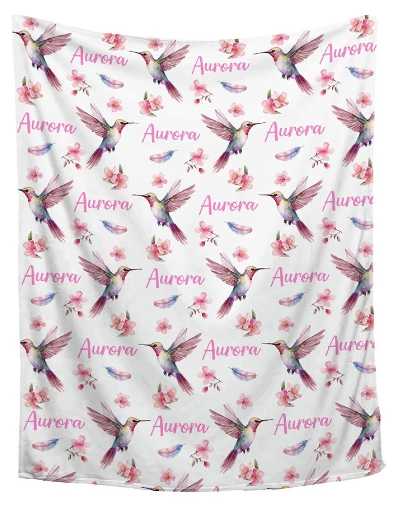 Kuschelige Flanelldecke mit Blumen- und Vogelmotiv, waschbar, für Erwachsene, Kinder, Sofa oder Bett.