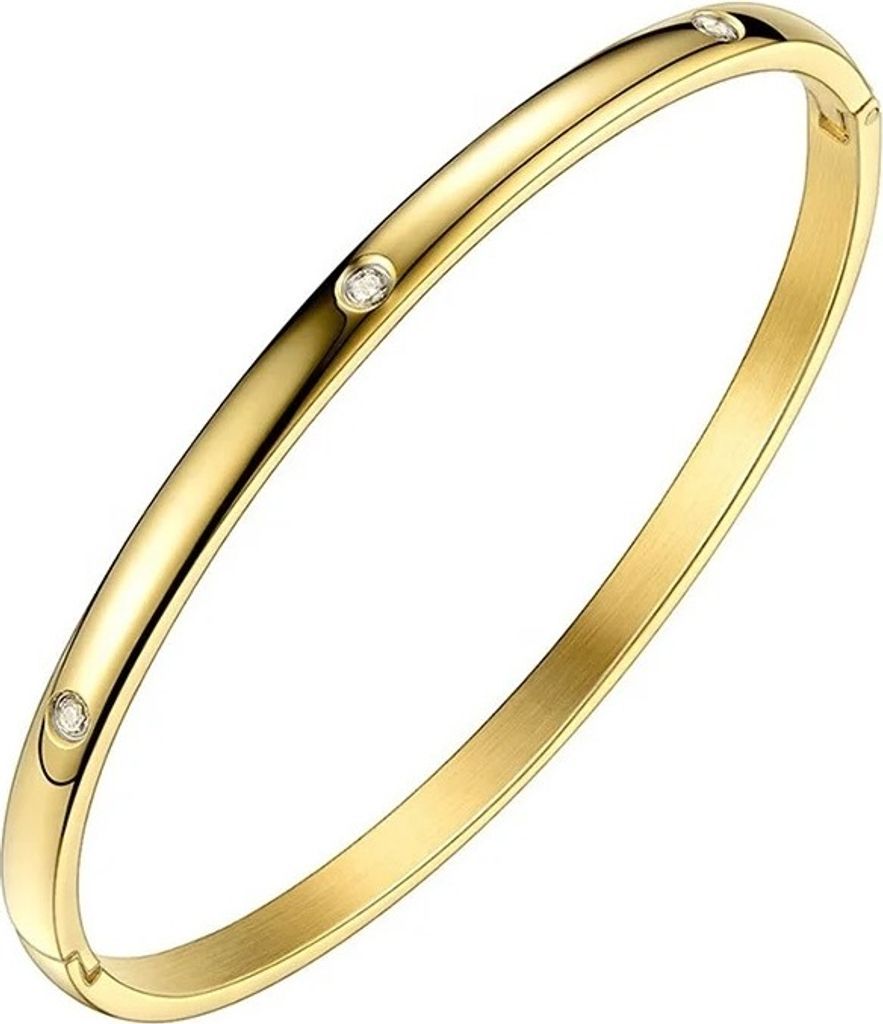 ROUGEMONT r Damen Trend Armreif 18K Gold 60mm Hypoallergen Wasserfest