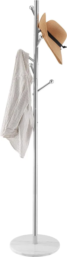 Portemanteau VEVOR 370x370x1730 mm avec socle en marbre et 8 crochets