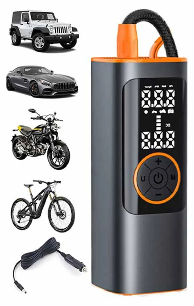 Gonfleur de pneu voiture sans fil 150 PSI idéal camping et voyage