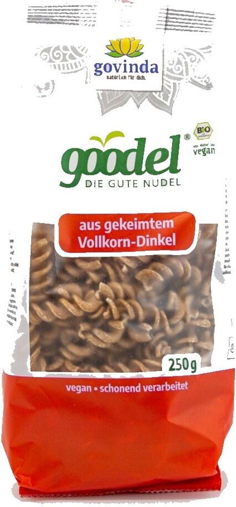 Goodel Nudeln - gekeimte Vollkorn-Dinkel Fusilli 250g Produktbild 