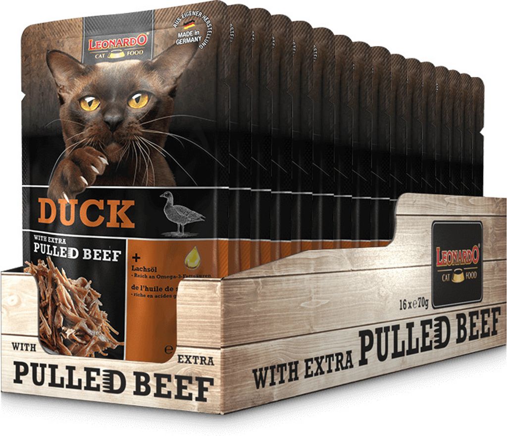 Leonardo Duck + extra pulled Beef 16x 70g