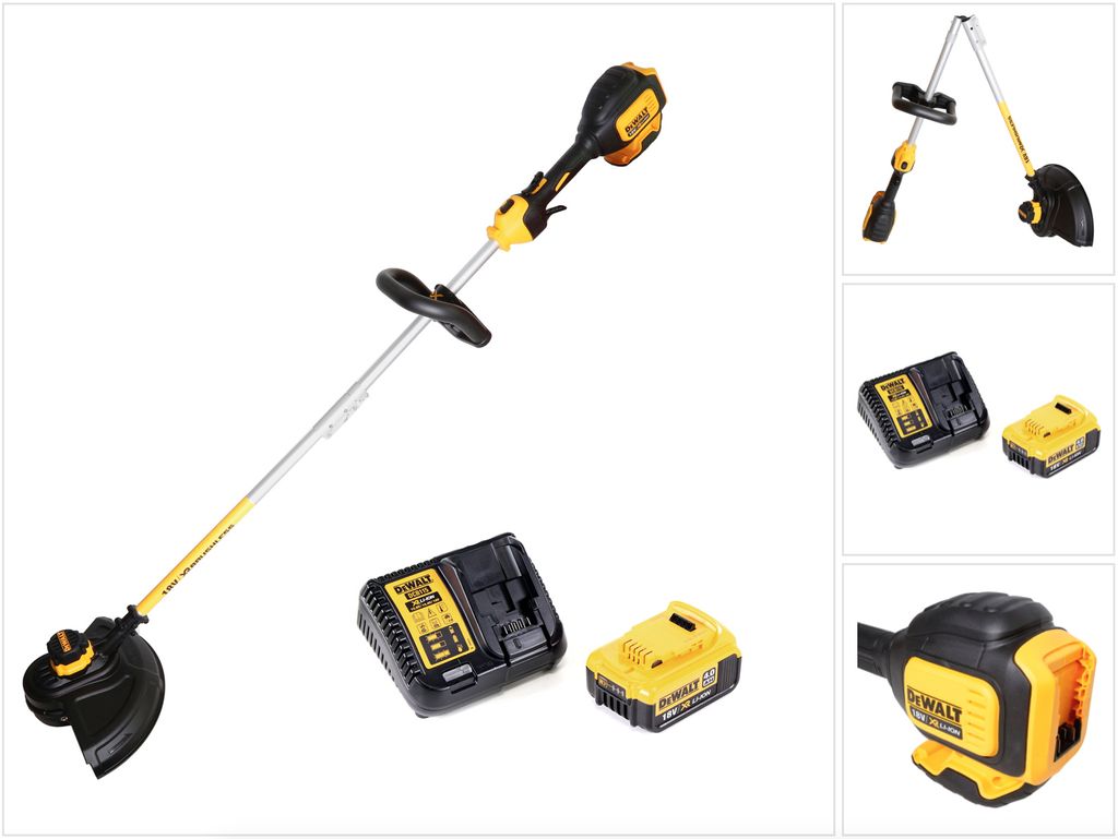 Dewalt DCM 561 PBS Akku Rasentrimmer 18 V Brushless + 1x Akku 4,0 Ah + Ladegerät