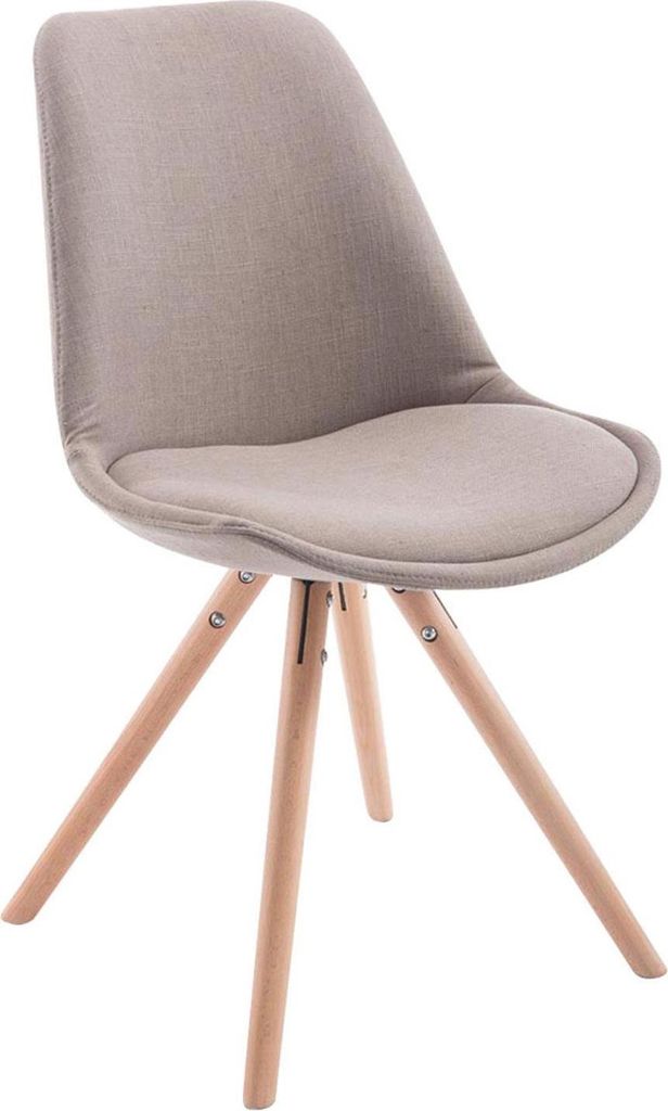 Besucher Stoff Rond - Horse Chair - Luxury Comfort & Design | Farbe: Taupe | Kleidungsfarbe: Natur