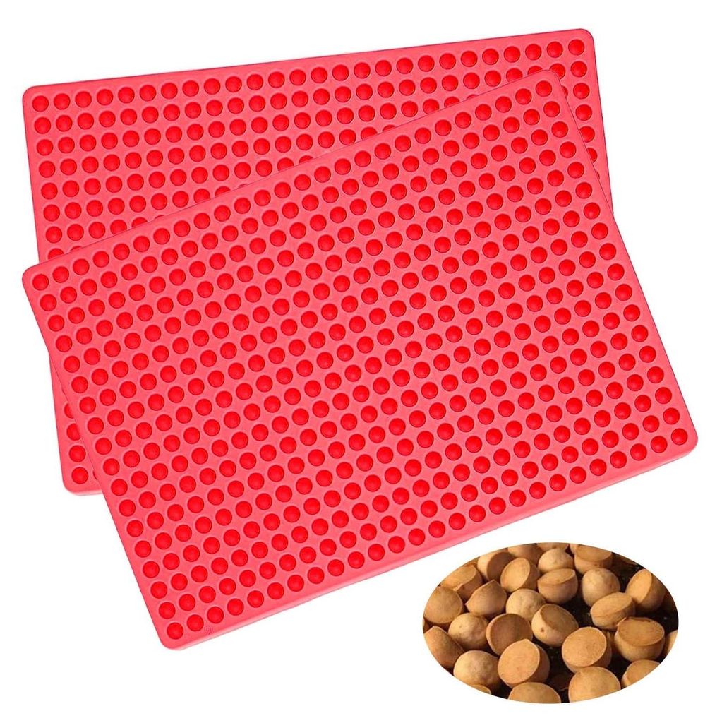 Silikon-Backmatten für Hunde, Backformen für Hundekekse, 2 Mini-Halbrund-Backmatten für Hundeleckerlis, Backmatten zur Zubereitung von Hundeleck...