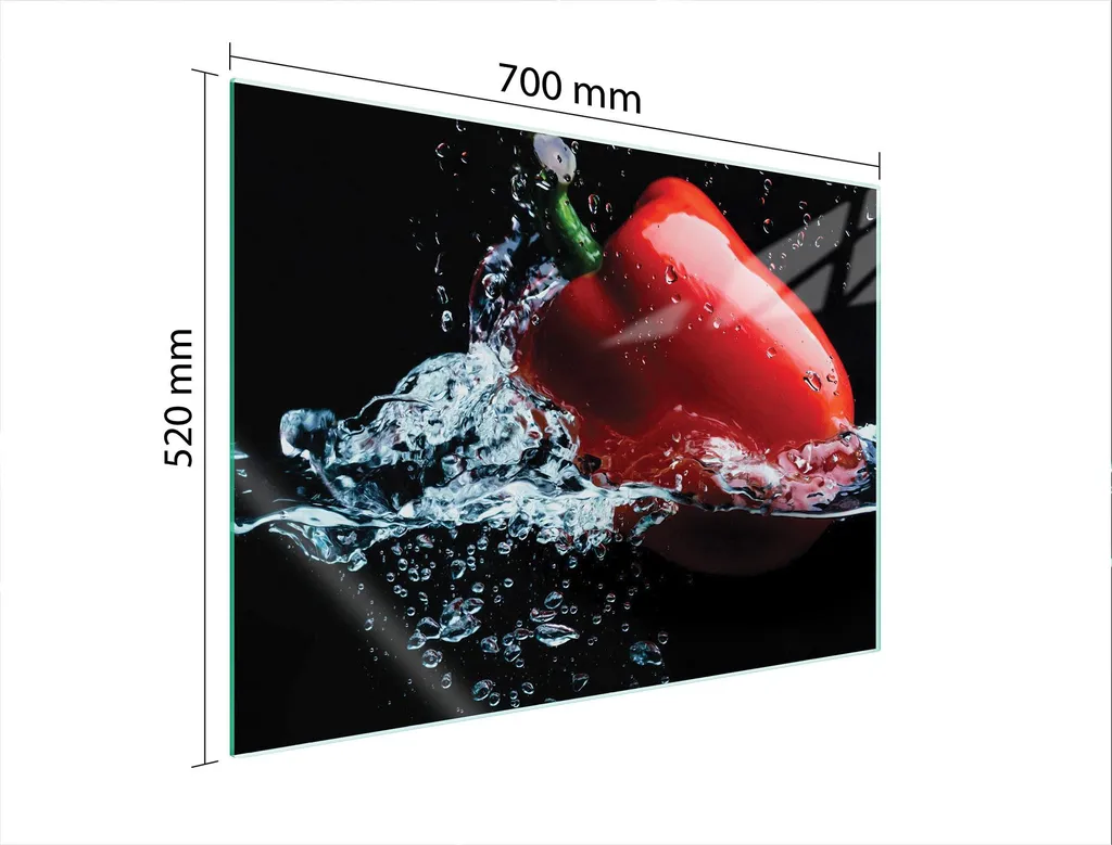 Idea Regalo Cucina: Piastra Vetro 70x52 Pepper - Vivace e Utile