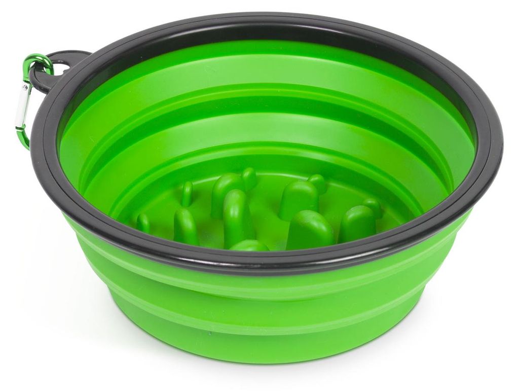 Faltbarer Futternapf mit Anti-Schluck-Funktion für Hunde und Katzen – Silikonnapf mit Anti-Schluck-Funktion – Reise-Futternapf – 1000 ml –...