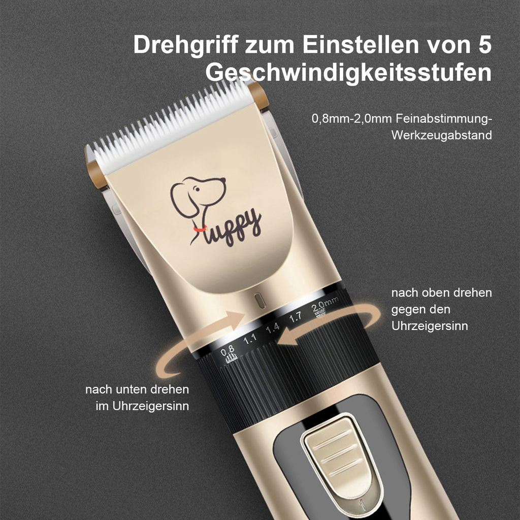 Fellscheren, 5 Feineinstellstufen Tier-Haarschneider, 12 Produktbild 5