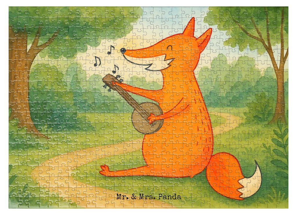 Mr. & Mrs. Panda Puzzle Fuchs Gitarre Design 551 Teile - Weiß - Geschenk, Singen, Geduldspiel, 2000, Musik, Füchse, 1500, 1000, Trällern, 500, L...