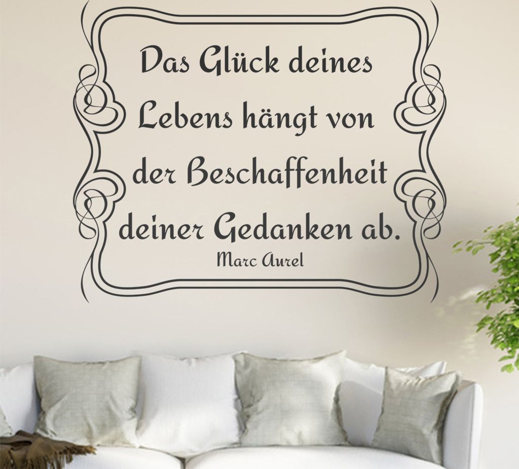 Das Glück deines Lebens ... Wandtattoo in 6 Größen - Wandaufkleber Wall Sticker - Dekoration, Küche, Wohnzimmer, Schlafzimmer, Badezimmer