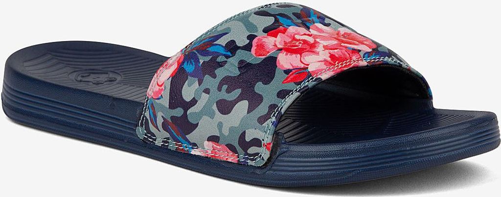 COQUI Sana Navy Camo Roses Hausschuhe Dunkelblau 36