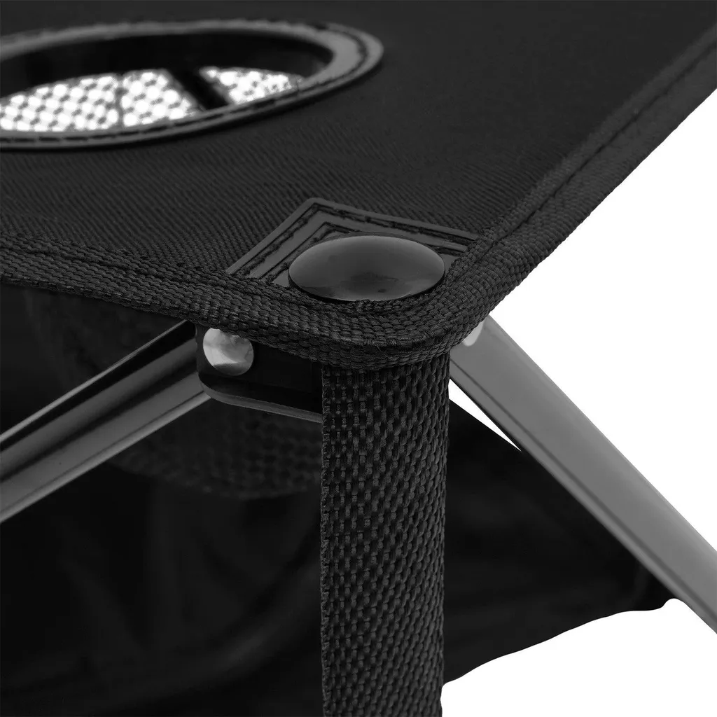 Mobilier de camping complet : table pliante et chaises portables gris - 7