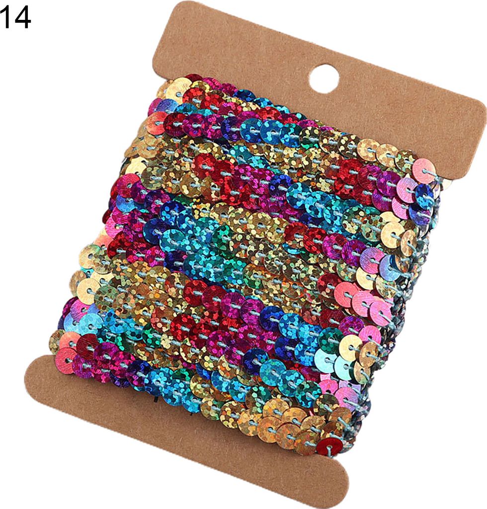 1 Roll -Pailletten -Trimmausstattung glänzender Schnitzel 10 -Yard -Nähen Crafts Pin-14