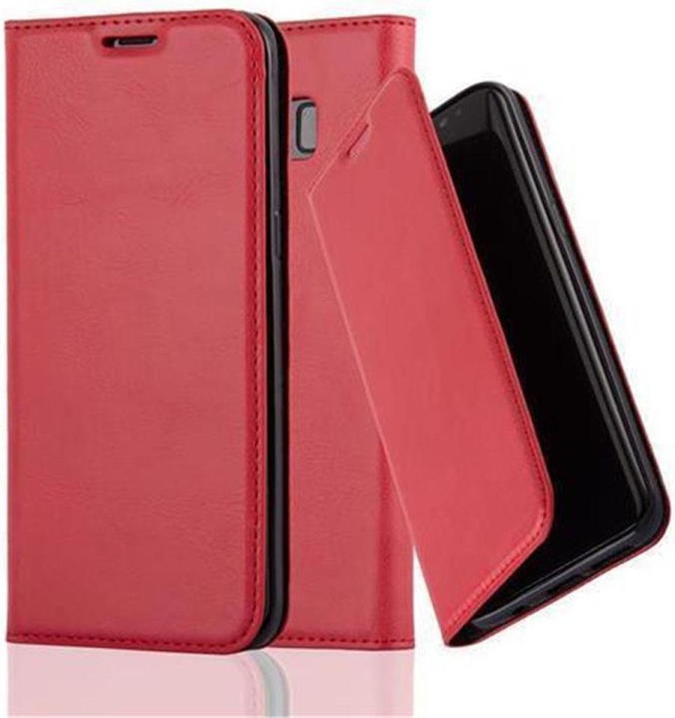 Cadorabo Hülle für Samsung Galaxy S8 Schutz Hülle in Rot Handyhülle Etui Case Cover Magnetverschluss