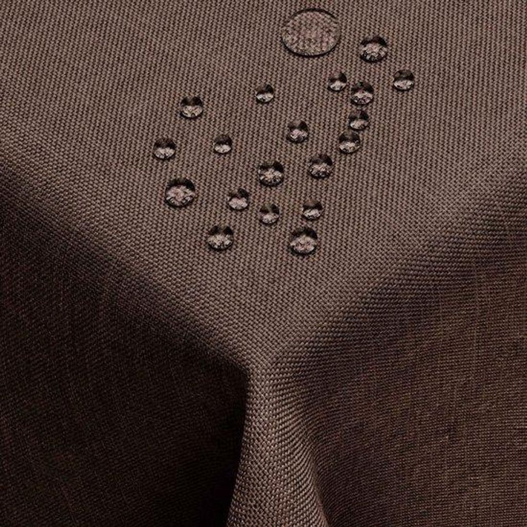 DecoHomeTextil Leinen Optik Tischdecke Dunkelbraun Eckig Produktbild 