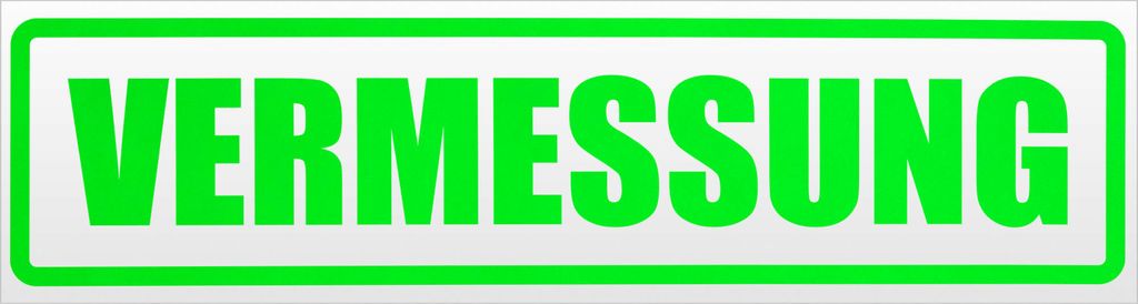 Kiwistar Vermessung Magnetschild Schild magnetisch - 60cm Neongrün - Magnetfolie für Auto PKW Kfz