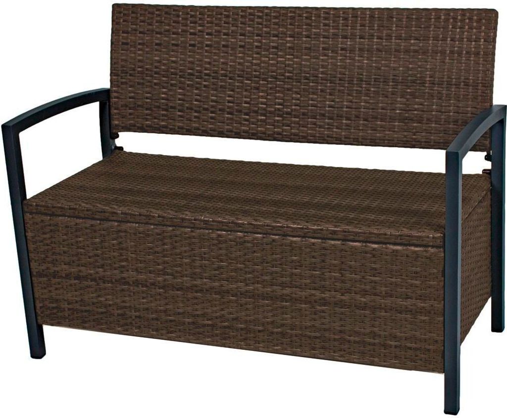 Parkbank FULDA-120, mit Ablagefach B/H/T ca. 117x86x58cm