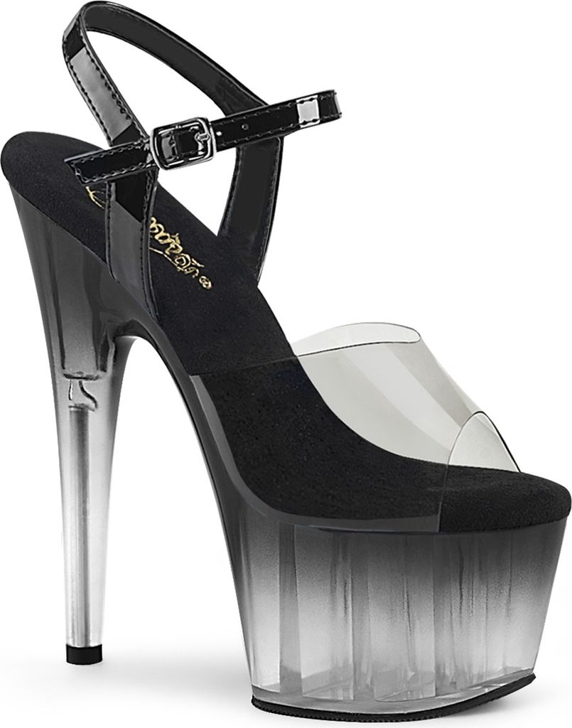 ADORE-708T-2 Damen Sandale von Pleaser, Smoke-Schwarz EU Produktbild 