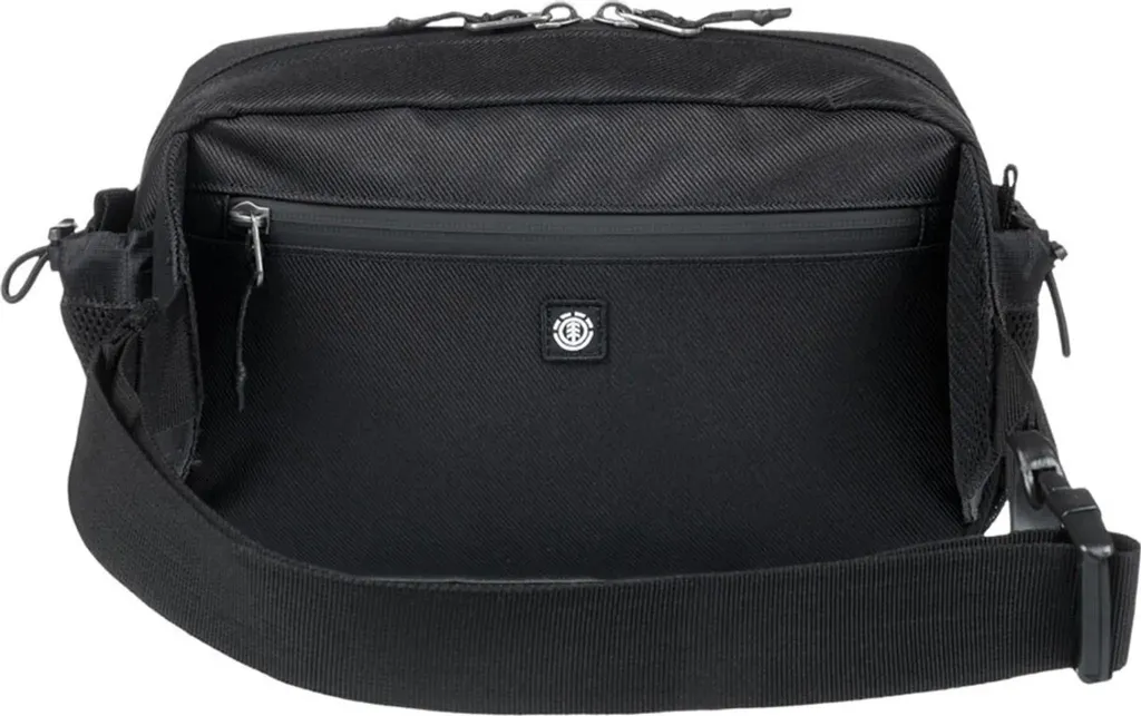 Sac Banane Element Byway Noir en Toile Résistante avec Sangle Ajustable