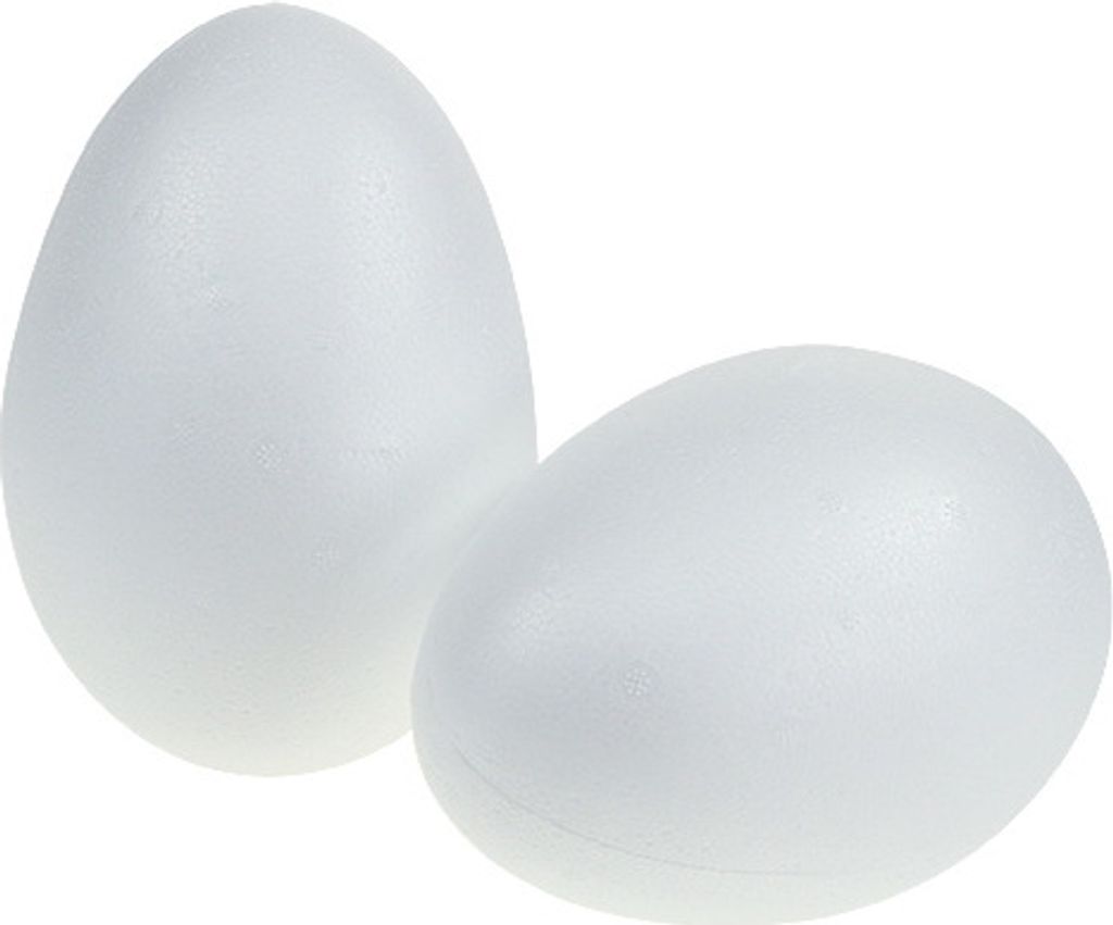 Styroporeier 15cm 5er Set - Ideal für Basteln, Osternest, Dekoration, 5 Stück