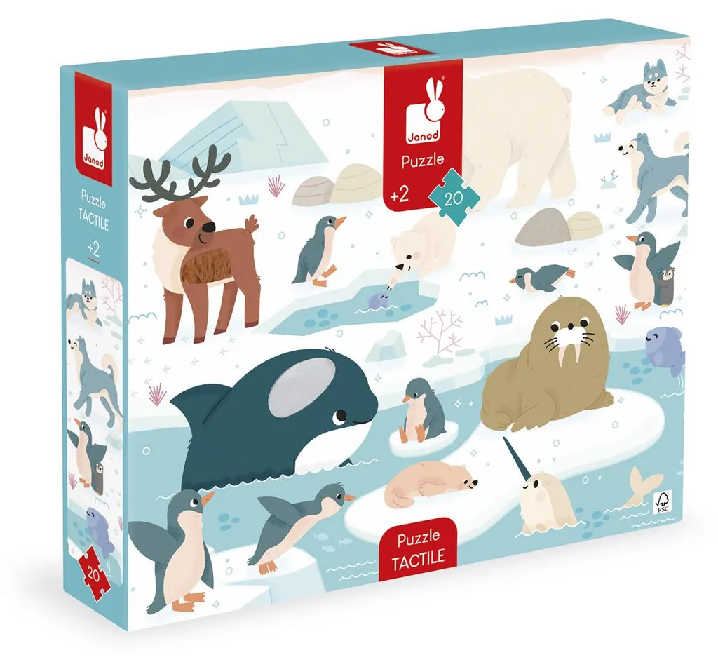 Puzzle Tactile Régions Polaires : Stimulez l'Éveil de votre Enfant