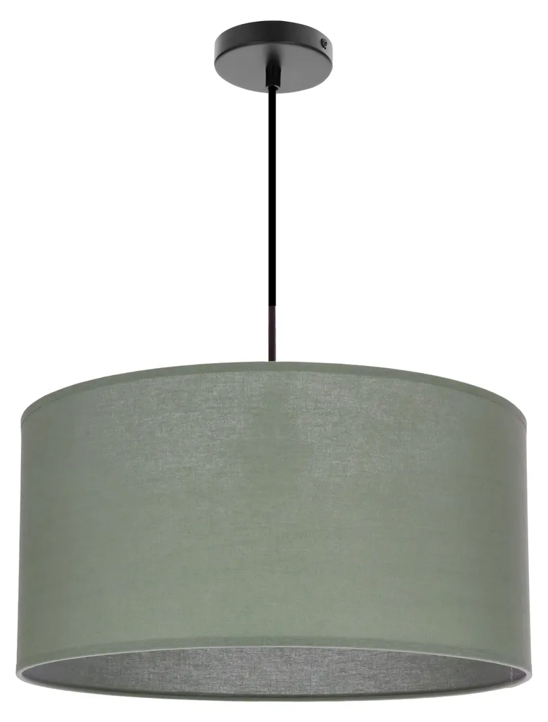 Suspension SHANTI ronde 1xE27 - Solution luminaire chic noir et menthe
