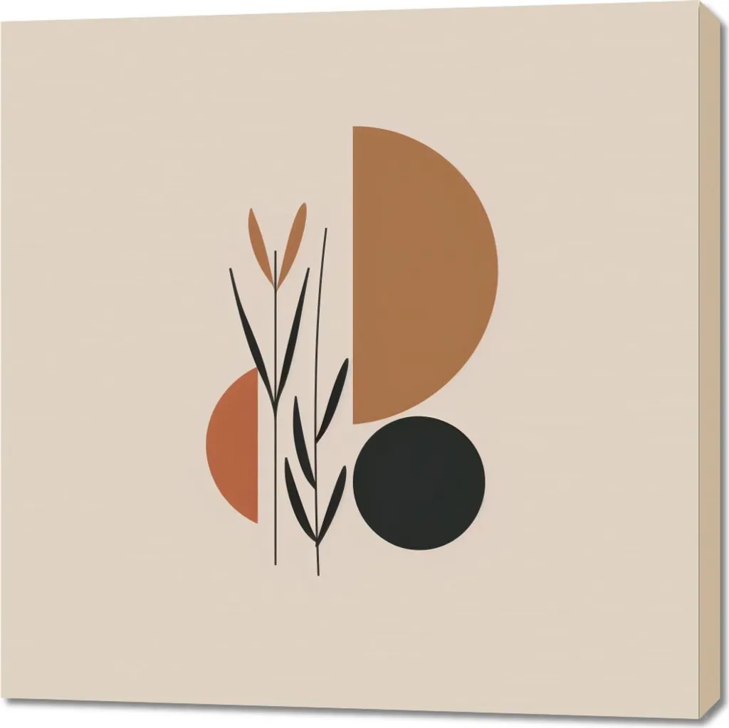 Grand Tableau 90x90 cm Connexion Harmonieuse : Toile Tendue Moderne