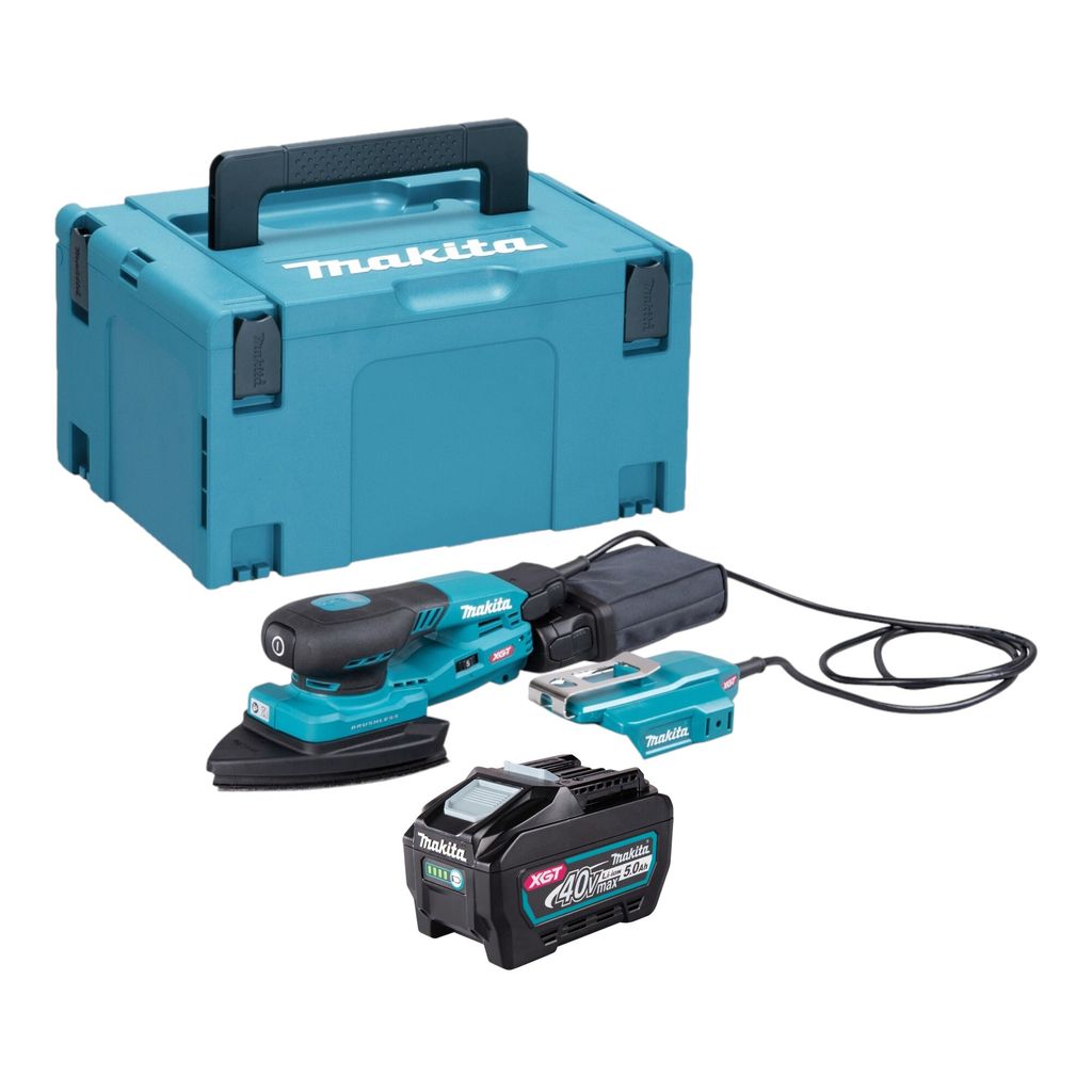 Makita BO 006 CGT101 Akku Deltaschleifer 40 V max. 100 x 150 mm 3,0 mm Hub Brushless + 1x Akku 5,0 Ah + Makpac - ohne Ladegerät