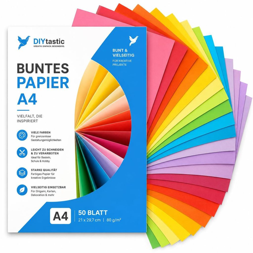 100x carta colorata - 140 g/m² - Carta per artigianato e Immagine del prodotto 