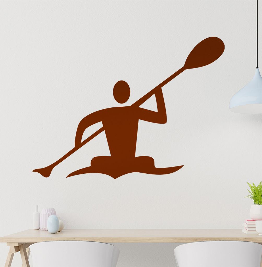Kiwistar Paddeln Kanu Rudern Wandtattoo in 6 Größen - Wandaufkleber Wall Sticker - Dekoration, Küche, Wohnzimmer, Schlafzimmer, Badezimmer