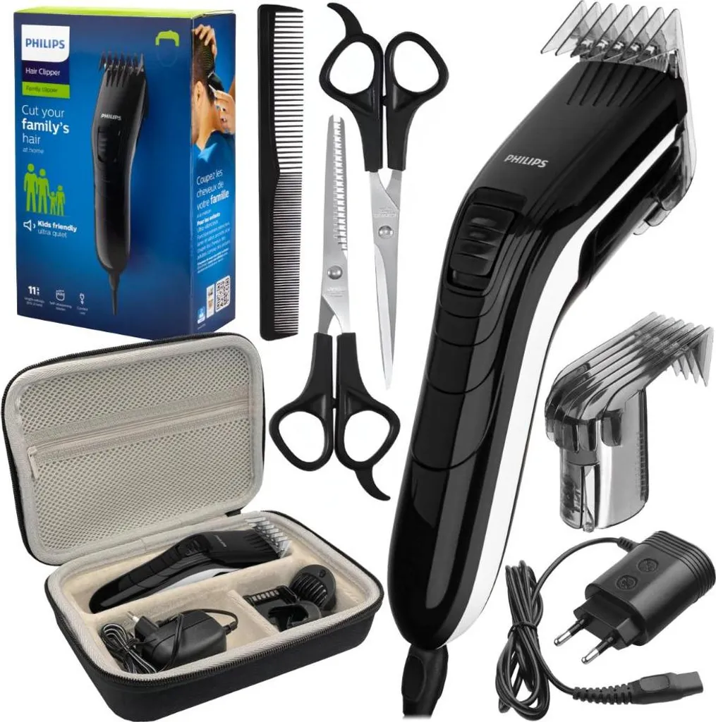 Kit Tondeuse à Cheveux Philips QC5115/15 Filaire avec Set de Coiffure