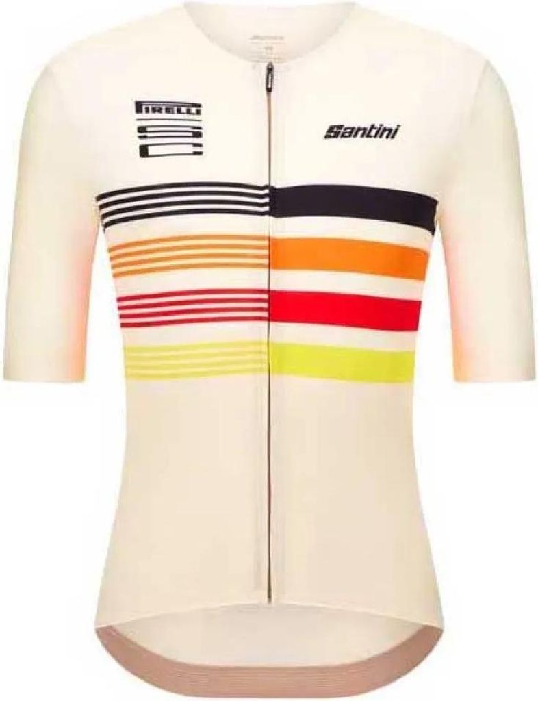 Santini Pirelli Tape Kurzarm-radtrikot Weiß L Weiß L