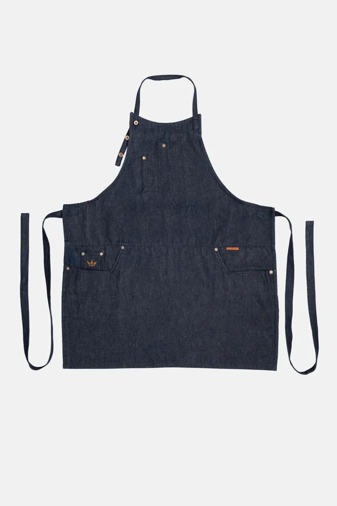 Dutchdeluxes Indigo Jeans - Grembiule da barbecue o da cucina - 5 tasche - Blu Denim