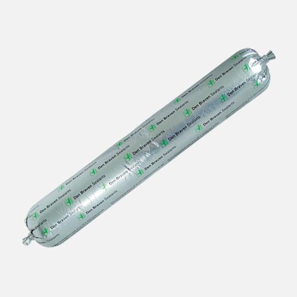 A sealant tube on a light gray background.