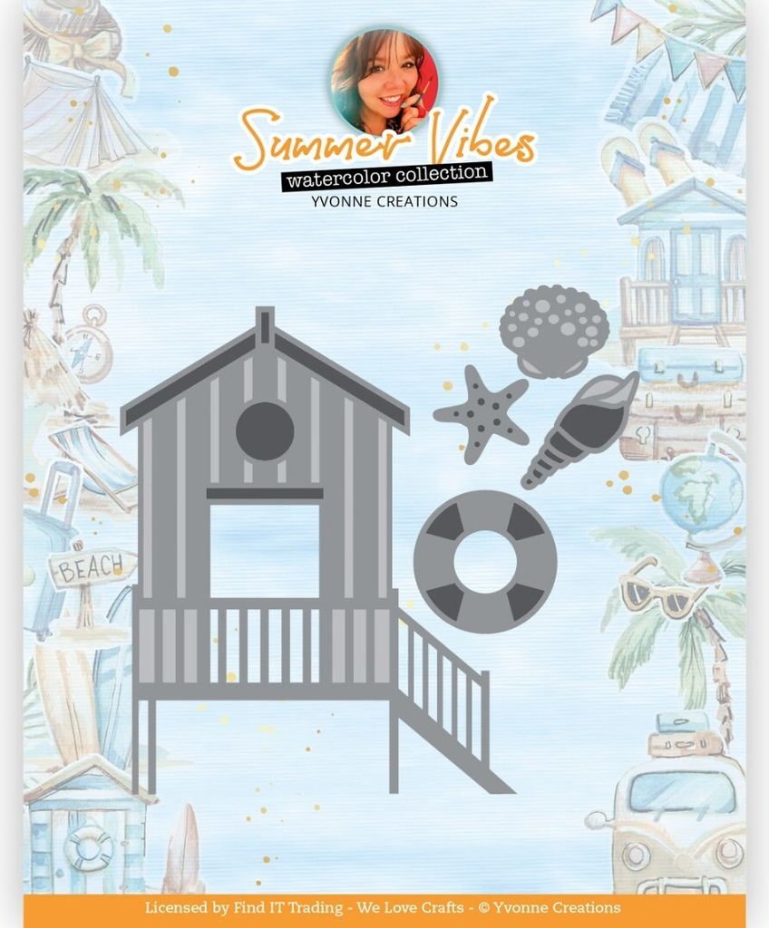Stanzschablone - Yvonne Creations - Summer Vibes - Strandhaus
